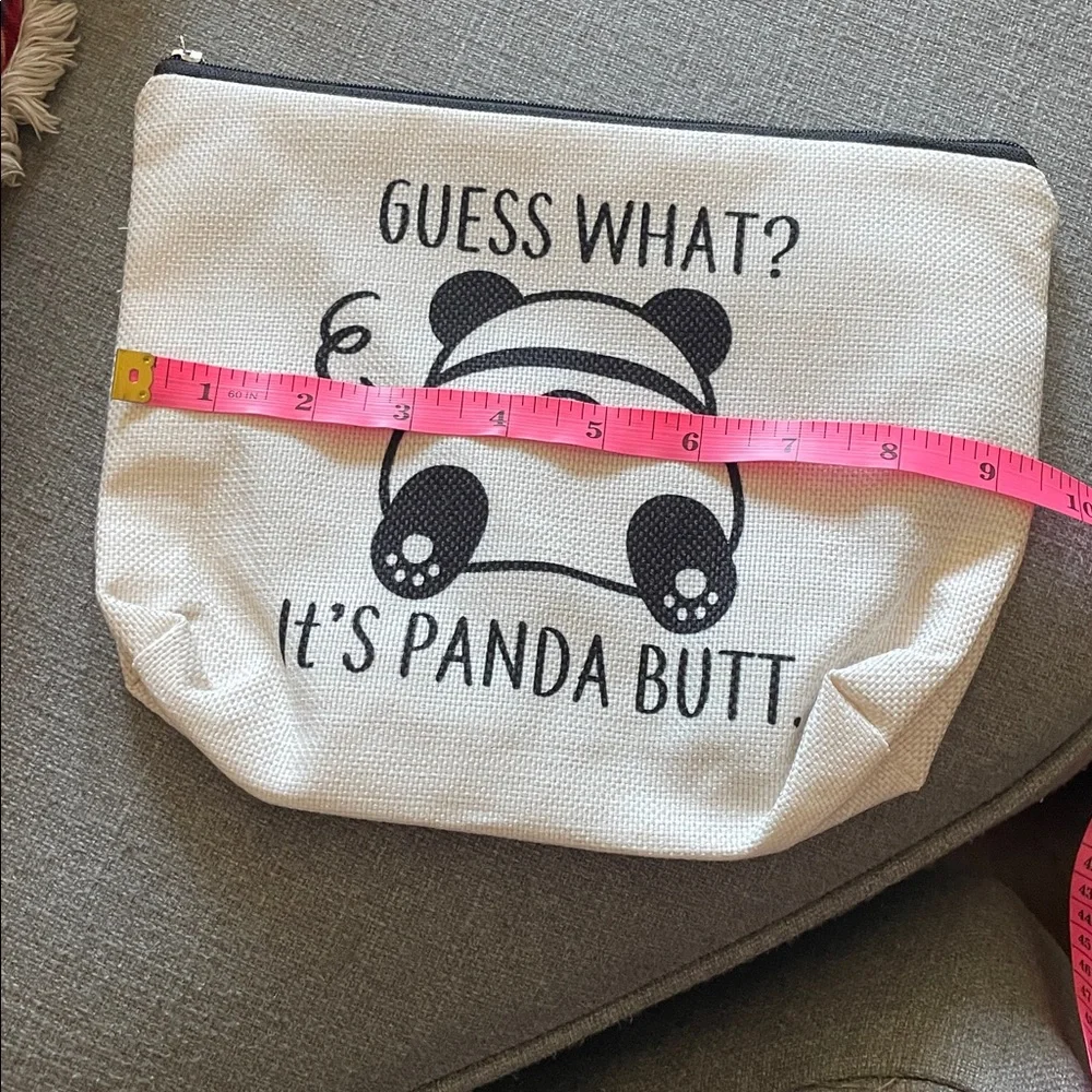 Guess What It’s Panda Butt Print Pouch Cosmetic Makeup Bag